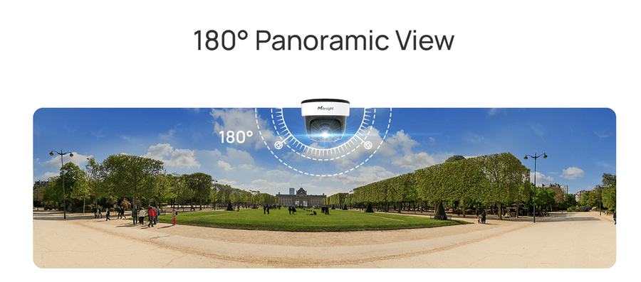 MS-C5376-PE - Milesight 5MP 180° Panoramic H.265 Mini Dome Network Camera