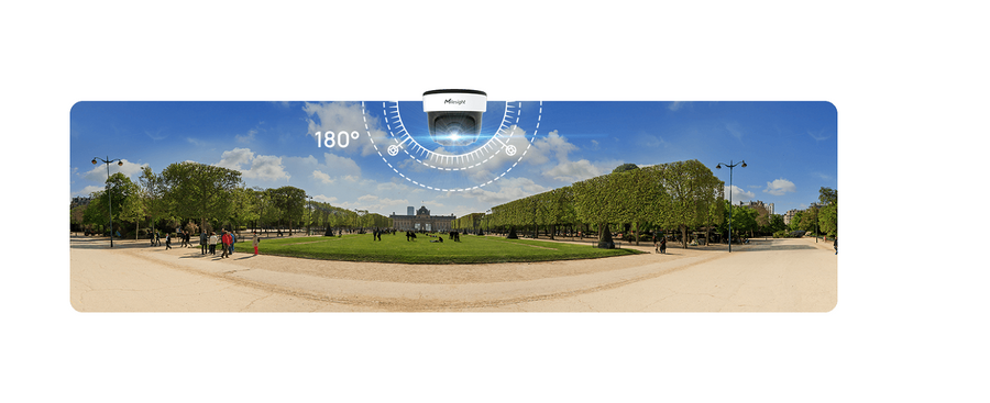 MS-C8176-PE - Milesight 4K NDAA AI 180° Panoramic Mini Dome Network Camera