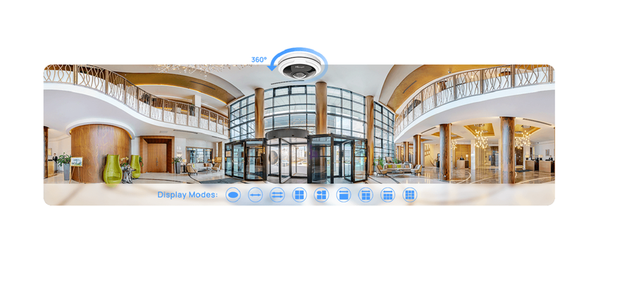 MS-C9674-PA - Milesight 12MP NDAA AI 360° Fisheye Network Camera - Multi Cable Out