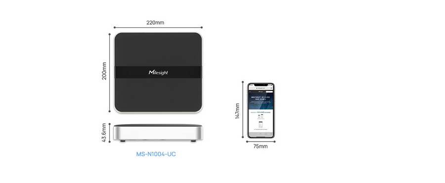 MS-N1004-UC - Milesight 4K 4 Channel IP Camera Mini NVR