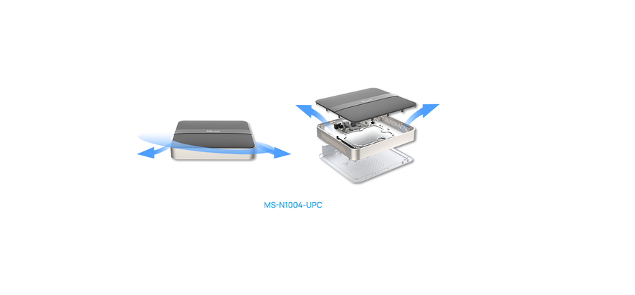 MS-N1004-UPC - Milesight 4K 4 Channel IP Camera NVR with PoE Built in
