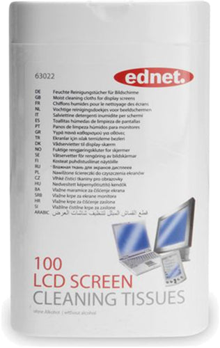 Ednet Screen Cleaning Wipes Tub - 100 DC2035