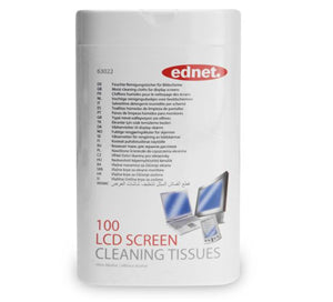 63022 - Ednet Screen Cleaning Wipes Tub - 100