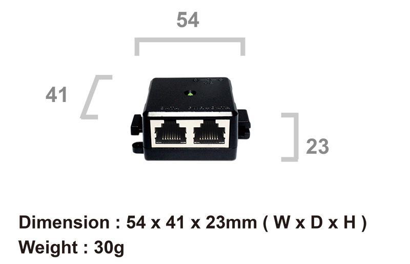 Cerio POE-PE03GE-30W - PoE Injektor Gigabit Ethernet PoE+ 30W kompakte Größe