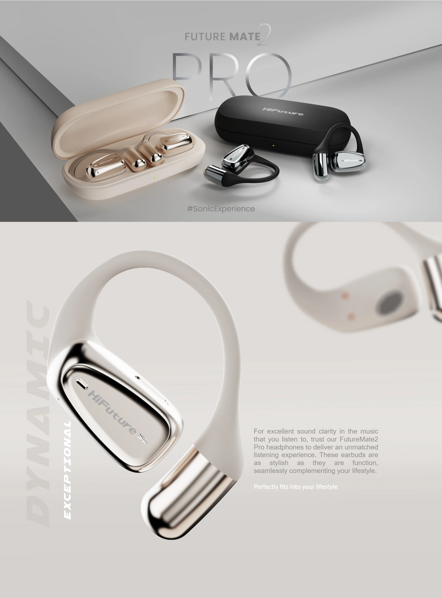 FutureMate2Pro-GOLD - HiFuture FutureMate2 Pro Wireless Headphone Champagne Gold