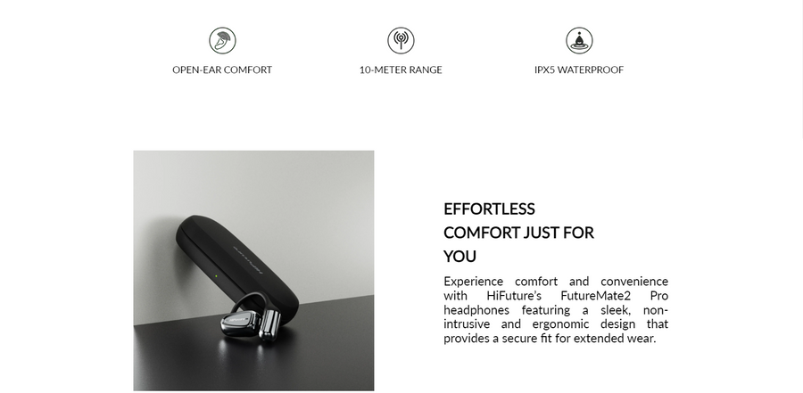 FutureMate2Pro-GOLD - HiFuture FutureMate2 Pro Wireless Headphone Champagne Gold
