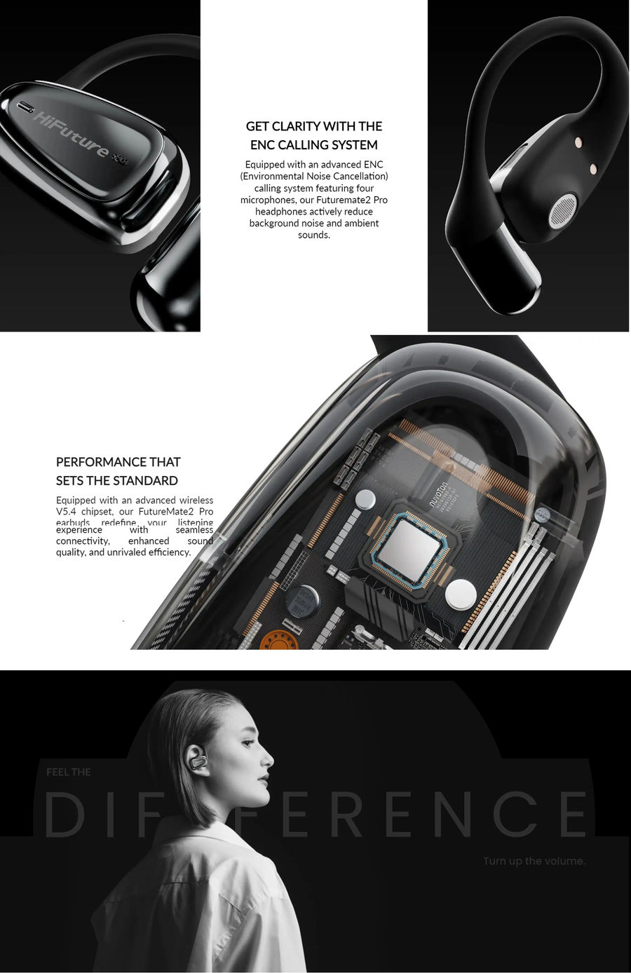 FutureMate2Pro-GOLD - HiFuture FutureMate2 Pro Wireless Headphone Champagne Gold
