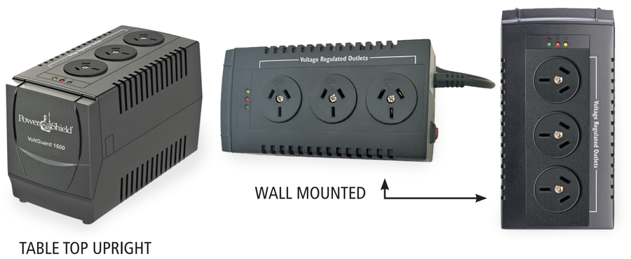 POWERSHIELD PSVG1500 - VoltGuard AVR 1500VA / 750W w/ 3x 3 Pin Outlet Sockets. Protects Against Surges