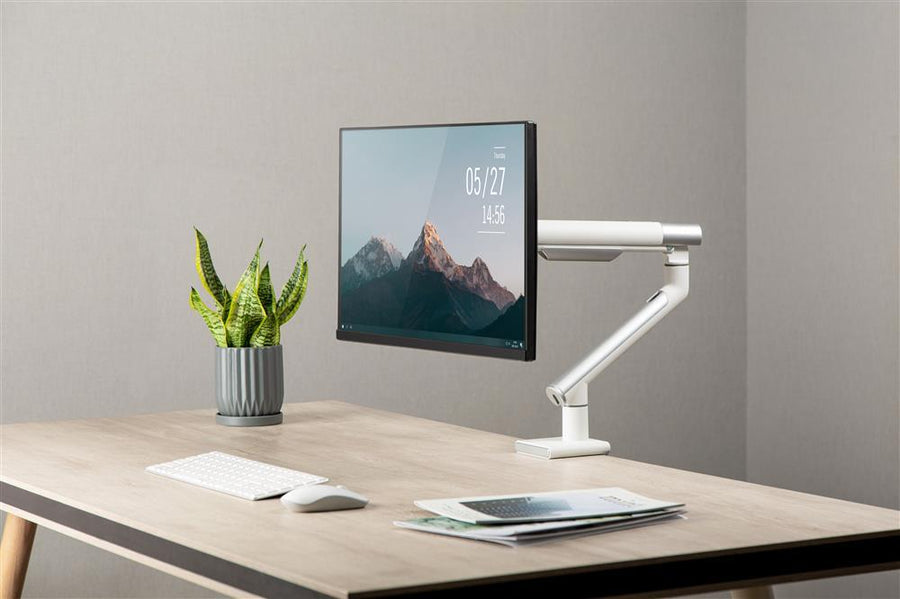 BRATECK LDT49-C012 - 17-32'' Premium Slim Aluminium Spring-Assisted Desk Mount Monitor Arm