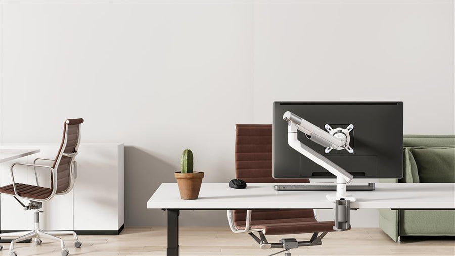 BRATECK LDT49-C012 - 17-32'' Premium Slim Aluminium Spring-Assisted Desk Mount Monitor Arm