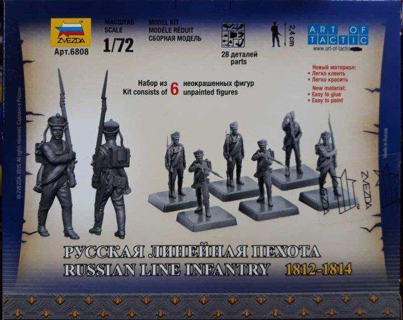 Zvezda Z6808 - ZVEZDA 1/72 1812-1814: RUSSIAN LINE INFANTRY**