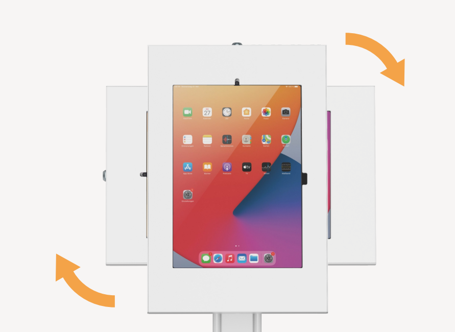 BRATECK PAD34-KP01 - Anti-Theft Enclosed Free Standing Tablet Display Kiosk Anti-skid Pad Prevent Scraches