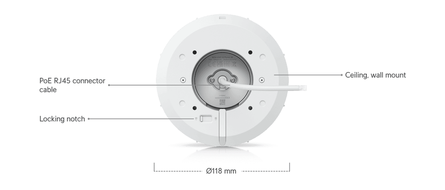 Ubiquiti UVC-AI-TURRET-B - Turret Camera with Enhanced AI All-weather vandal-proof 4K Black