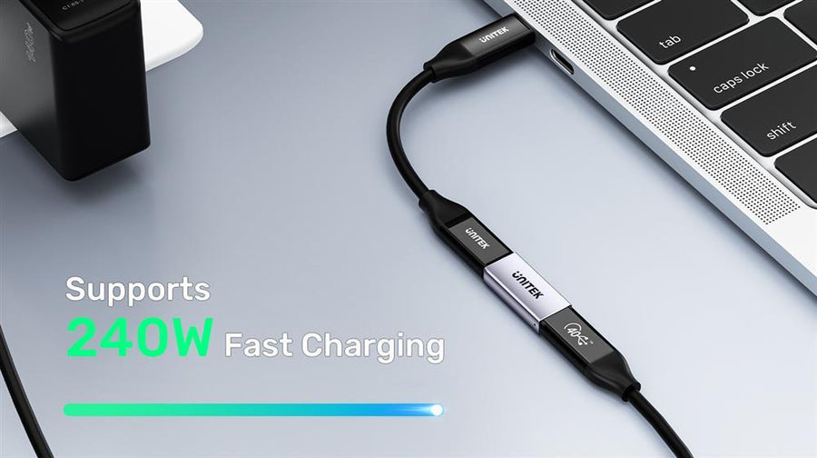Unitek A1036GY - USB-C Extension Adapter. Type-C Female to Female. Supports up to 8K@60Hz