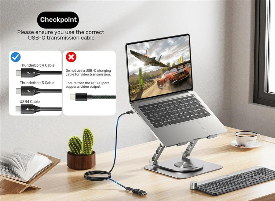 Unitek V1187A - USB-C F to HDMI M Adapter. Supports 4K & 1080P@60Hz HD HDCP & Dynamic HDR Compact