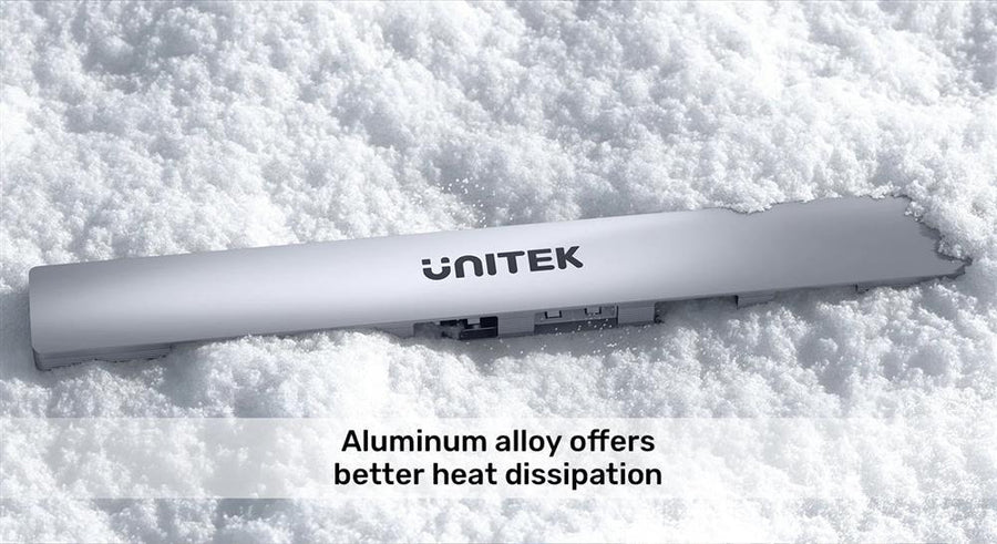 Unitek H1209A - 7-in-1 USB Multi-port Super Slim Hub USB-C & A Connectors. Includes 6x USB-A 480Mbps