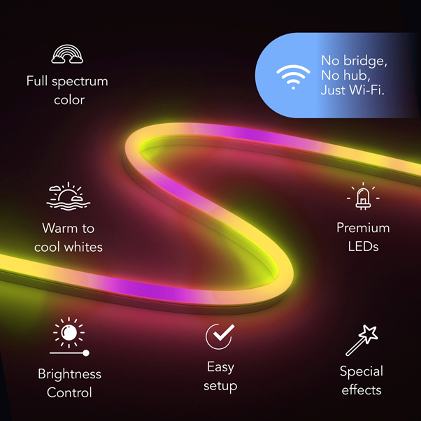LFXNEON16WPAU - LIFX Super Colour Outdoor Neon Flex 5M Flexible Linear 2150 Lumens Ultra-Bright LED Light