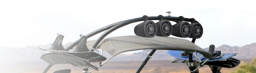 010-02583-01 - FUSION 6.5" 200W XS SERIES SPORTS MARINE WAKE TOWER SPEAKERS GREY XS-FLT652SPB