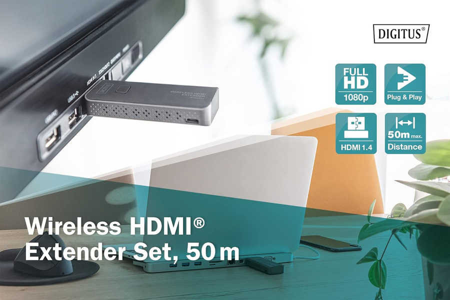 DS-55318 - Digitus Wireless HDMI Extender Set, 50 m