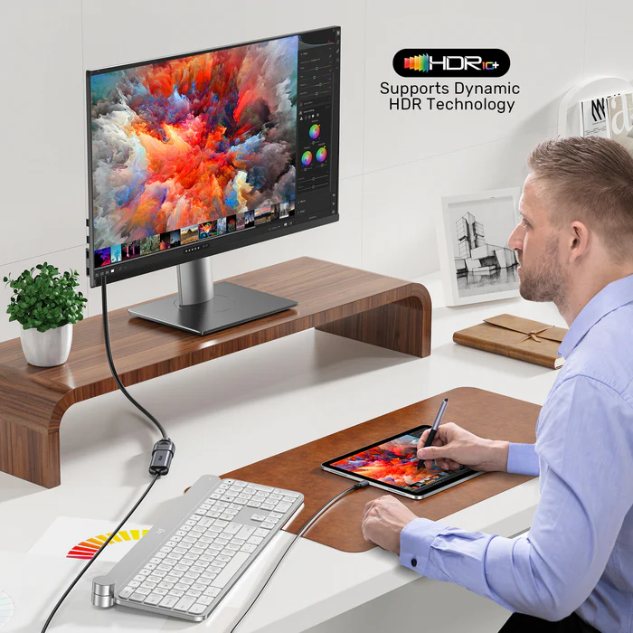 Unitek C11091AGY-2M - 2m 8K HDMI Extension Cable Supports 8K@60Hz/4K@120Hz HDR Built to Last Gold-plated