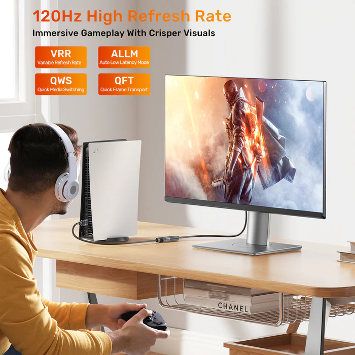 Unitek C11091AGY-1-5M - 1.5m 8K HDMI Extension Cable Supports 8K@60Hz/4K@120Hz HDR Built to Last Gold-plated