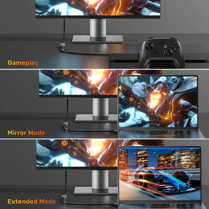 Unitek C11091AGY-2M - 2m 8K HDMI Extension Cable Supports 8K@60Hz/4K@120Hz HDR Built to Last Gold-plated
