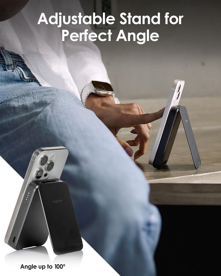 ZAGG 401113393 - Mophie UNV BTRY snap+ powerstation ministand 5K Qi2 - Black