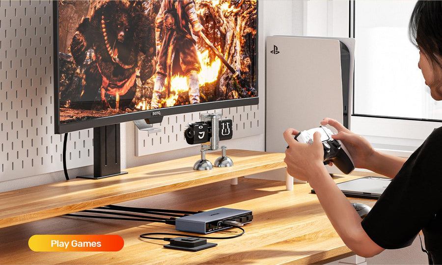 Unitek V1309A - 5Gbps HDMI KVM Switch. Switches Between 2 Devices 1 HDMI 4K@60Hz Display & 4 USB