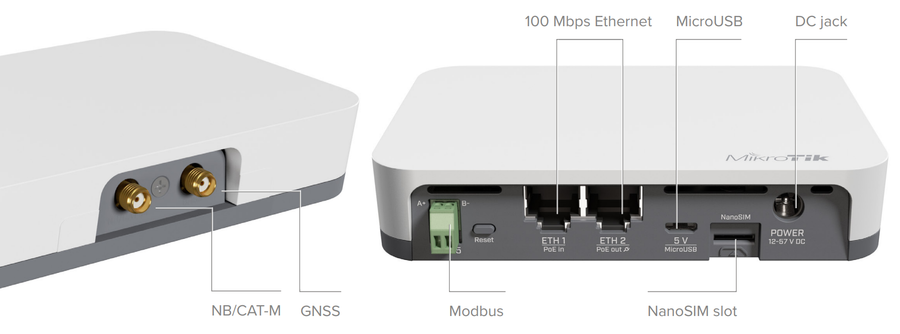 RB924i-2nD-BT5&BG77 - MikroTik KNOT IoT Gateway with CAT-M1, RS485, Bluetooth, USB and more