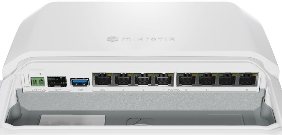 RB5009UPr+S+OUT - MikroTik RB5009UPr+S+OUT Outdoor Router with 7 x 1gb, 1x 2.5gb, 1x 10gb SFP+ and PoE-Out