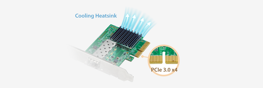EDIMAX EN-9320SFP-V2 - 10GbE SFP+ V2 PCI Express Network Adapter Converts PCIe Slot into SFP+ Fiber Slot