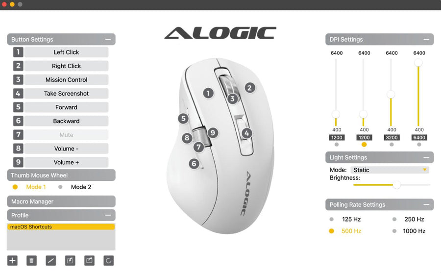 ALOGIC AMBT7KWH - APEX Bluetooth USB-C Rechargeable 7 Keys