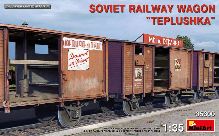 Miniart 2-35300 - MINIART 1/35 SOVIET RAILWAY WAGON "TEPLUSHKA"