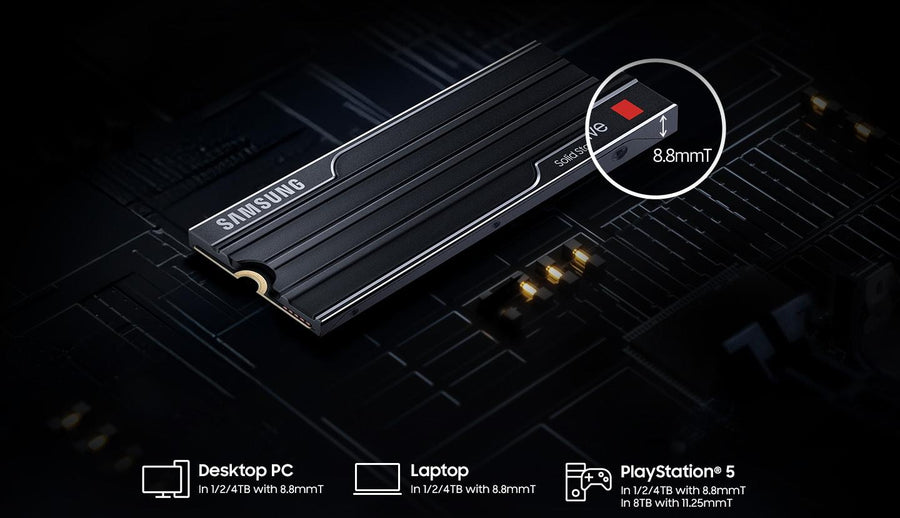 Samsung 9100 PRO With Heatsink  4TB M.2 NVMe Gen5 Internal SSD