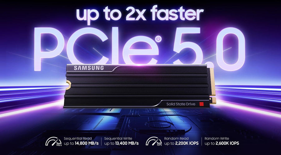 Samsung 9100 PRO With Heatsink  4TB M.2 NVMe Gen5 Internal SSD