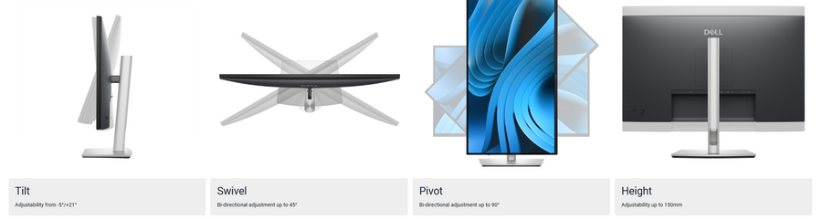 P2725QE - DELL P-SERIES PRO PLUS 27" 4K UHD IPS 3840X2160 90W PD HDMI DP USB-C USB RJ45 H/ADJ 3YR