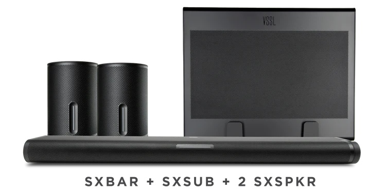 SXBar - VSSL SX Series Soundbar, 3 wide dispersion BMR Drivers, 2 Woofers