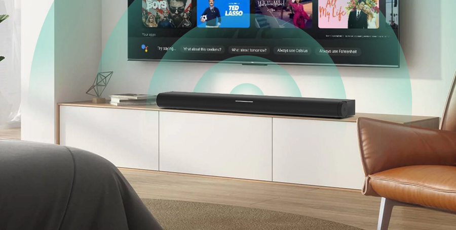 SXBar - VSSL SX Series Soundbar, 3 wide dispersion BMR Drivers, 2 Woofers
