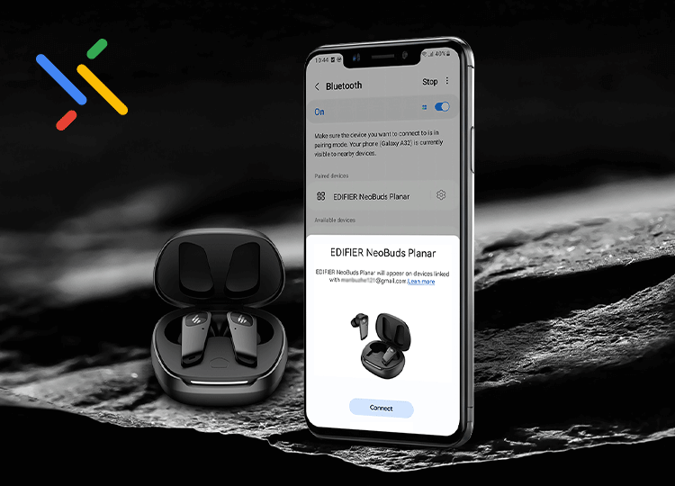 Edifier Neobuds Planar True Wireless Planar Magnetic Noise Cancelling Earbuds - Black