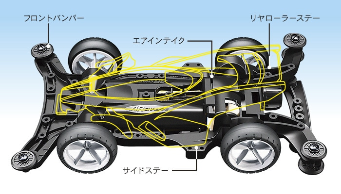 Tamiya 18702 - TAMIYA MINI 4WD AERO THUNDERSHOT (AR)