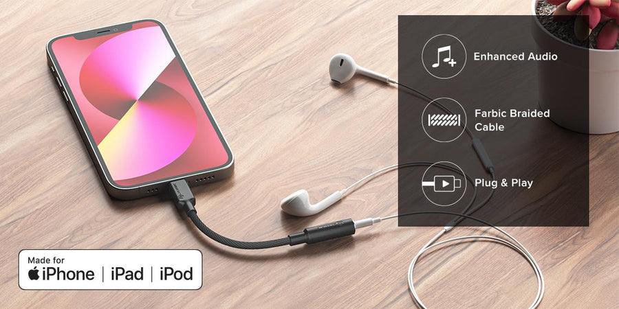 ELP8P35A-BK - ALOGIC Elements PRO Lightning auf 3.5 Audio