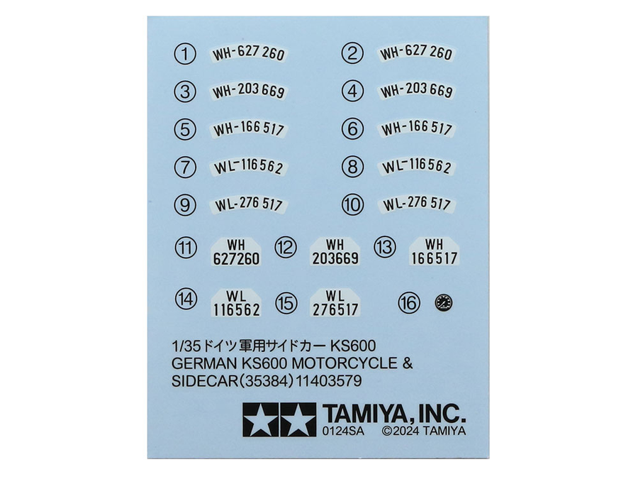 Tamiya 35384 - TAMIYA 1/35 KS600 AND SIDECAR