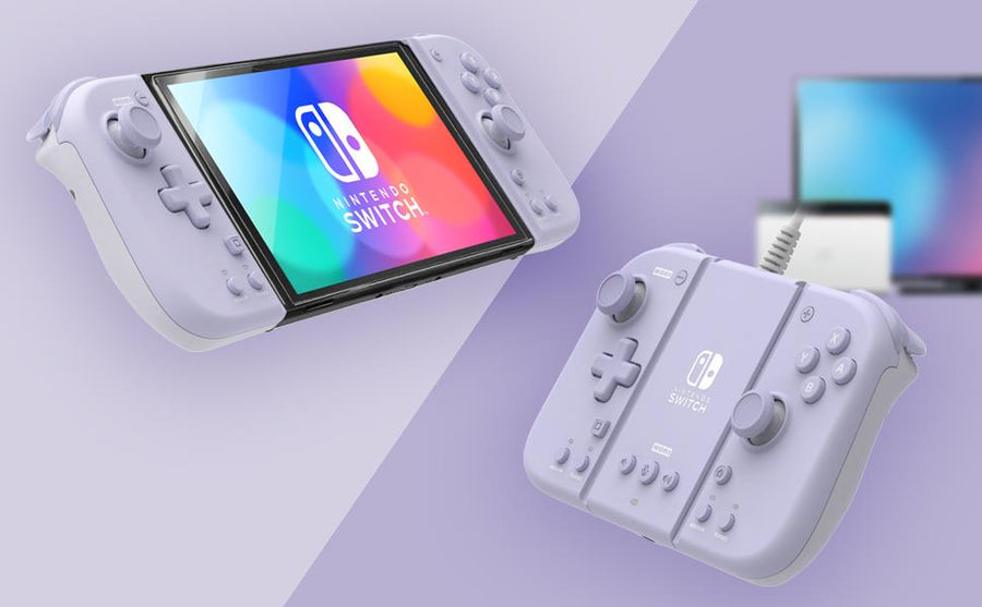 Hori Switch Accessories PNSHSPCAL - Hori Switch Split Pad Compact Attachment (Lavender)