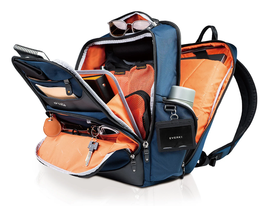 EVERKI EKP132S17N - Onyx Navy Laptop Backpack. Up to 17.3''. Travel Friendly Hard-Shell