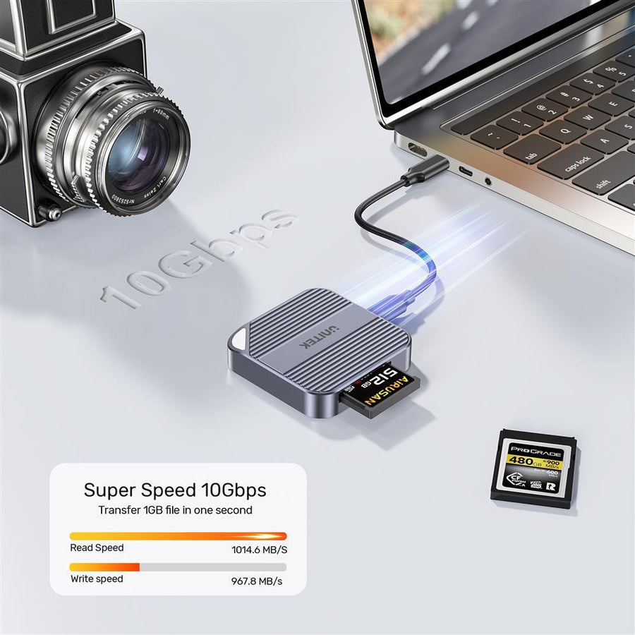 Unitek S1244B - MagSafe Magnetic CF Express Reader for iPhone 16/15 USB-C 10Gbps USB3.2 GEN2