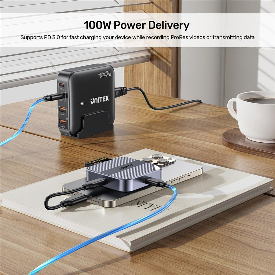 Unitek S1244B - MagSafe Magnetic CF Express Reader for iPhone 16/15 USB-C 10Gbps USB3.2 GEN2