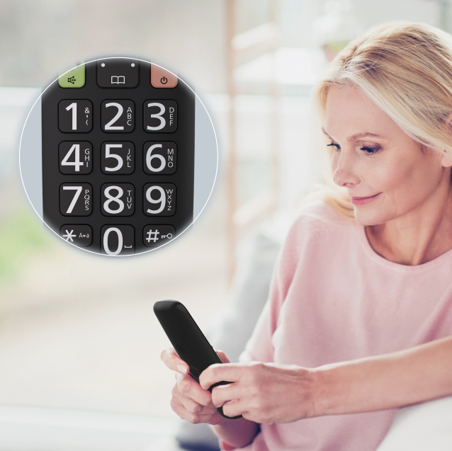 KX-TGU120AZB - PHONE CORDLESS SINGLE LARGE BUTTON