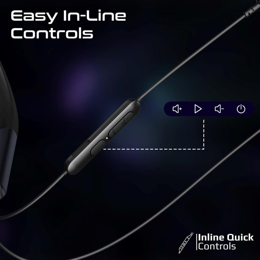 Promate LEAP-200H - SportFit HiFi Wireless NeckBand Earphones 200 Hours Playtime. ENC Noise Reduction
