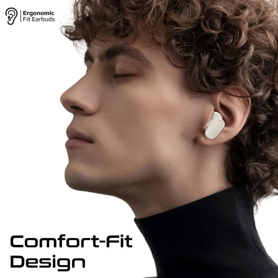 Promate LUSH-PRO-WHT - In-ear HD TWS BT Earbuds Intellitouch & 400mAh Charging Case. Ergonomic Fit