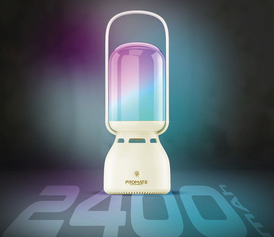 Promate CAMPMATE-5 - 2-in-1 Portable Camping LED Multifunctional Speaker Light 2400mAh Built-in Battery 5W
